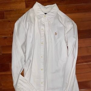 Womens white Ralph Lauren button down